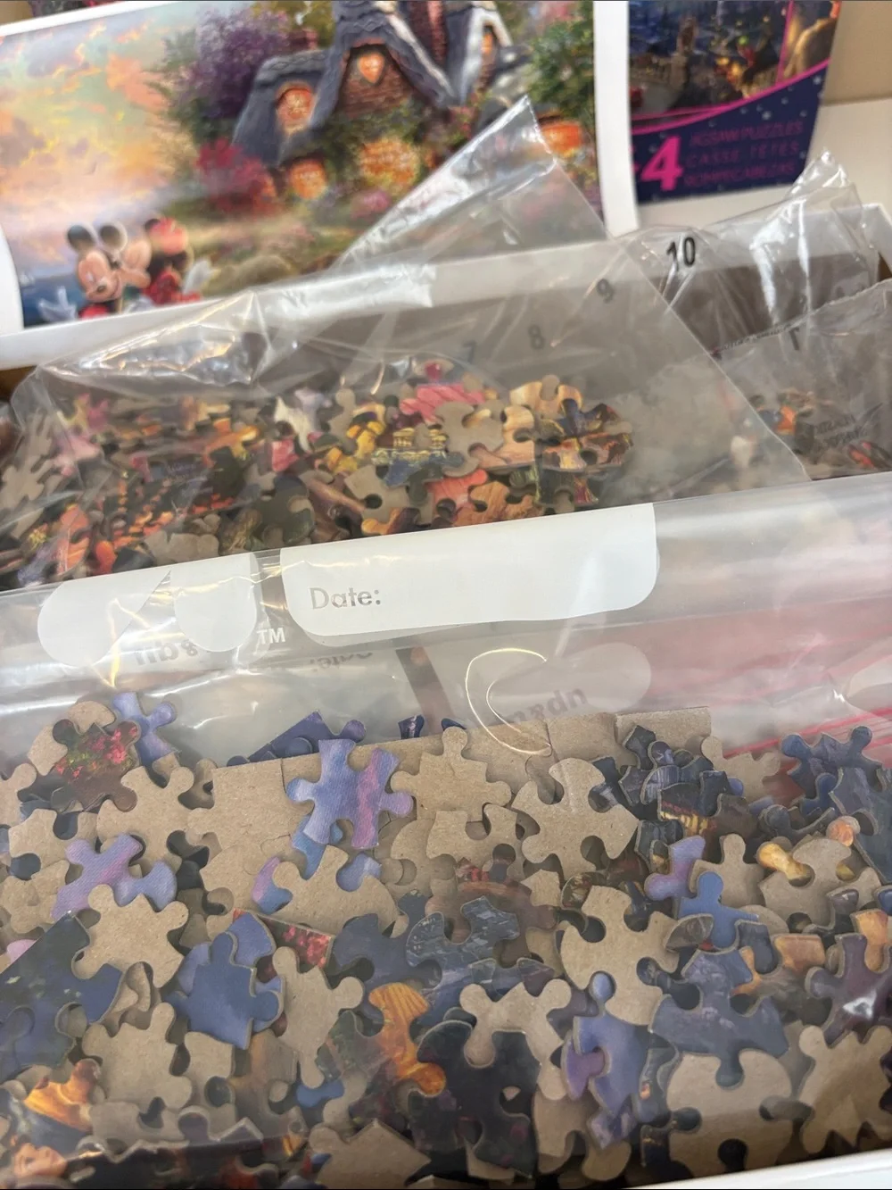 Disney Thomas Kinkade 4-Scene 500 Piece Puzzle Set